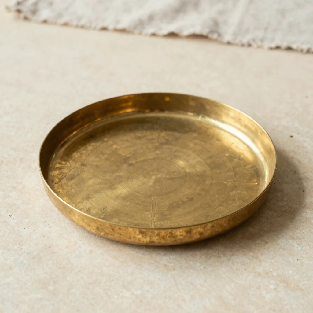 Etched Brass Thali